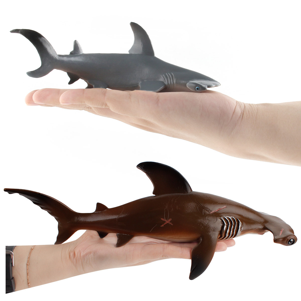 Transfronterizo Amazon niños simulación cognitiva animal marino tiburón martillo modelo Vida Marina tiburón decoración juguete