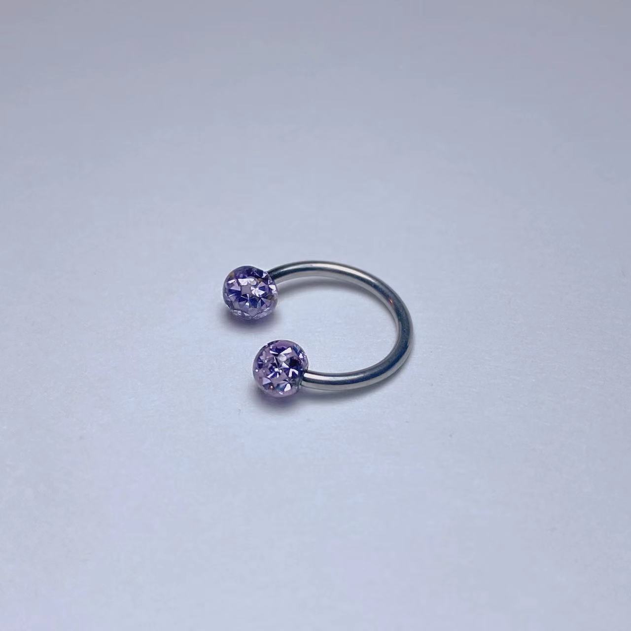 Lip Ring Horseshoe Clicker 316L Surgical Steel 1.2mm 12mm Inner Diameter 4mm Ball External Thread Body Piercing Jewelry detail image 8