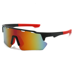 European and American Fashionable Outdoor Windproof Sports Sunglasses Cycling Glasses 9357 Men's and Women's Mountaineering Anti-Uv Sunglasses