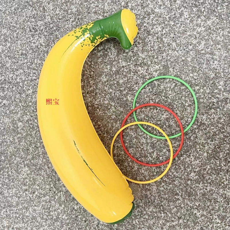 Завод имеет готовые формы для прямой продажи ПВХ банановых колец для взрослых, ПВХ надувных банановых игрушек и надувных игровых изделий.