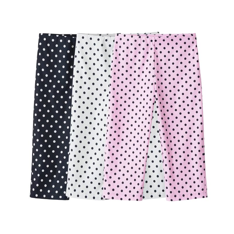 Cross-Border Women's Clothing 2026 Summer New Style Elegant and Fashionable Mid-Waist Elastic Polka Dot Capri Pants 4661446