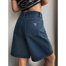 T 37212 Plus Size High Waist A-line Denim Shorts