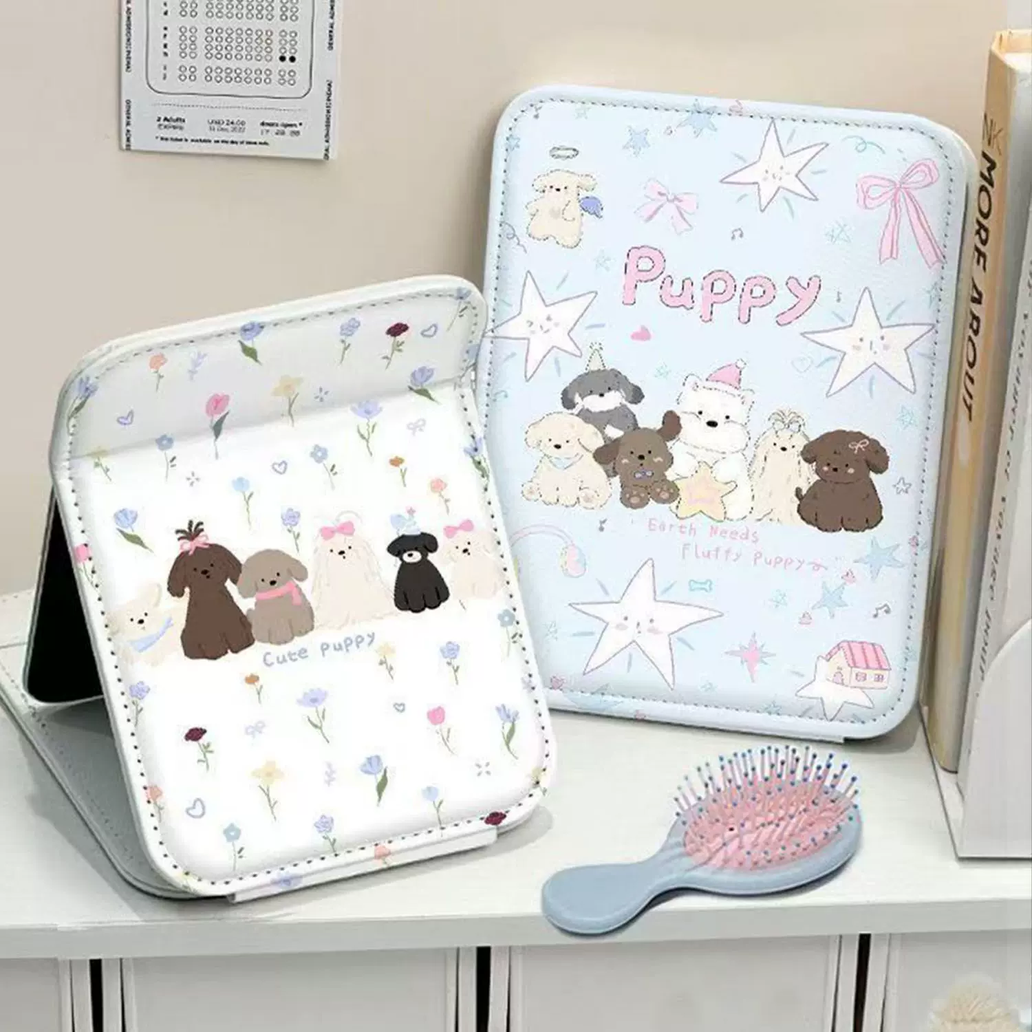 化妆镜折叠便携梳妆镜折叠小镜子桌面化妆镜学生宿舍女生镜子批发