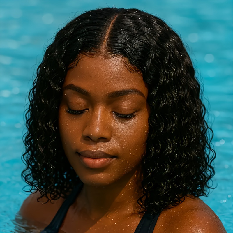 14inch Deep Water Wave Wig for Women - Natural Looking High Quality Wig for Everyday 14inch Deep Water Wave Wig for Women - Natural Looking High Quality Wig for Everyday