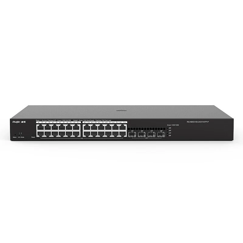 锐捷（Ruijie） Layer 2 сетевое управление 24-портовый Gigabit POE свитч RG-NBS3100-24GT4SFP-
