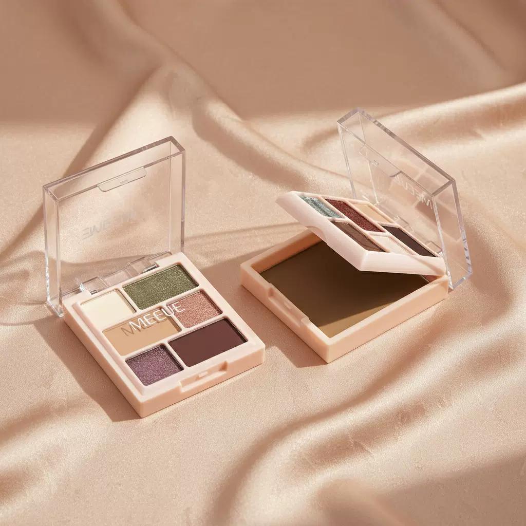 专供跨境源头工厂二合一细闪眼影盘修容盘自然大地色系火爆日韩