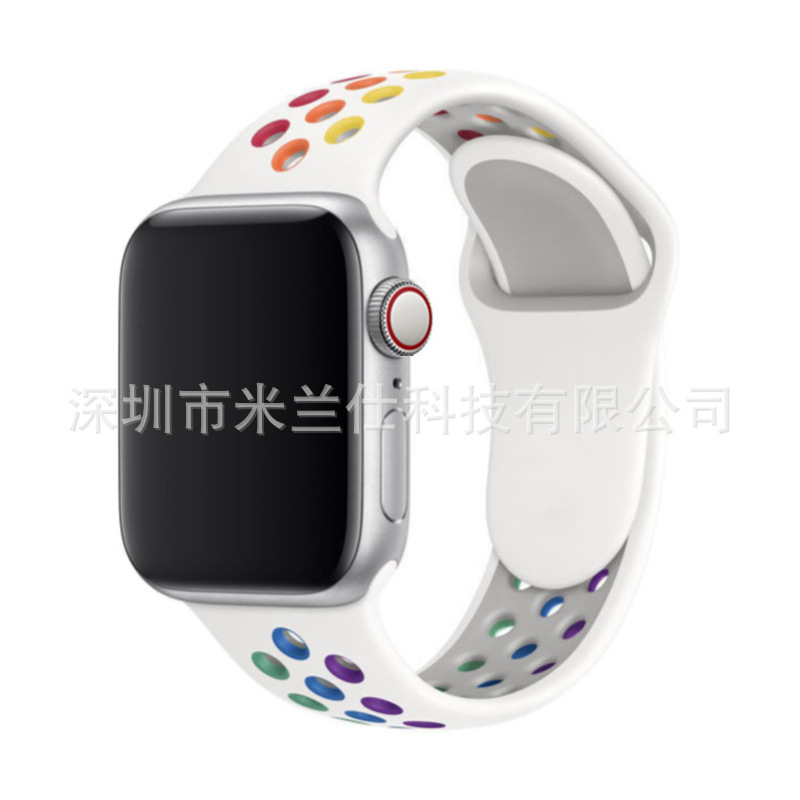 Correa deportiva de silicona Nike bicolor S11 compatible con Apple iWatch 678910SE, fabricante