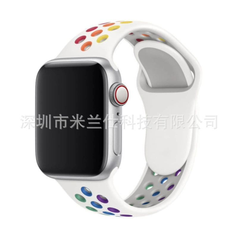 Двухцветный силиконовый браслет Nike S9 подходит для Apple iWatch6789se спортивный Ultra2