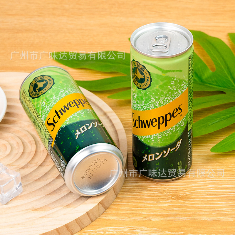 日本进口可口可乐哈密瓜奶油苏打密瓜味果汁碳酸饮料250ml罐装|undefined