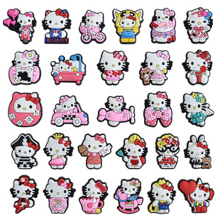 Cartoon hole shoes accessories pvc soft glue DIY shoes flower shoe buckle decorative buckle accessories Amazon shoes in stock wholesale