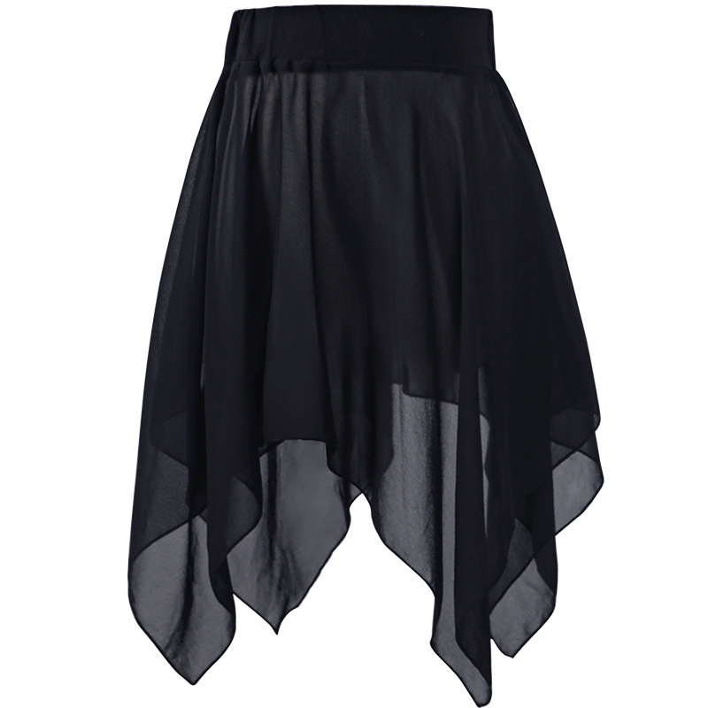 Falda de baile para adultos falda de gasa de ballet falda de media longitud falda de rendimiento nueva falda irregular negra clásica de las mujeres image 6