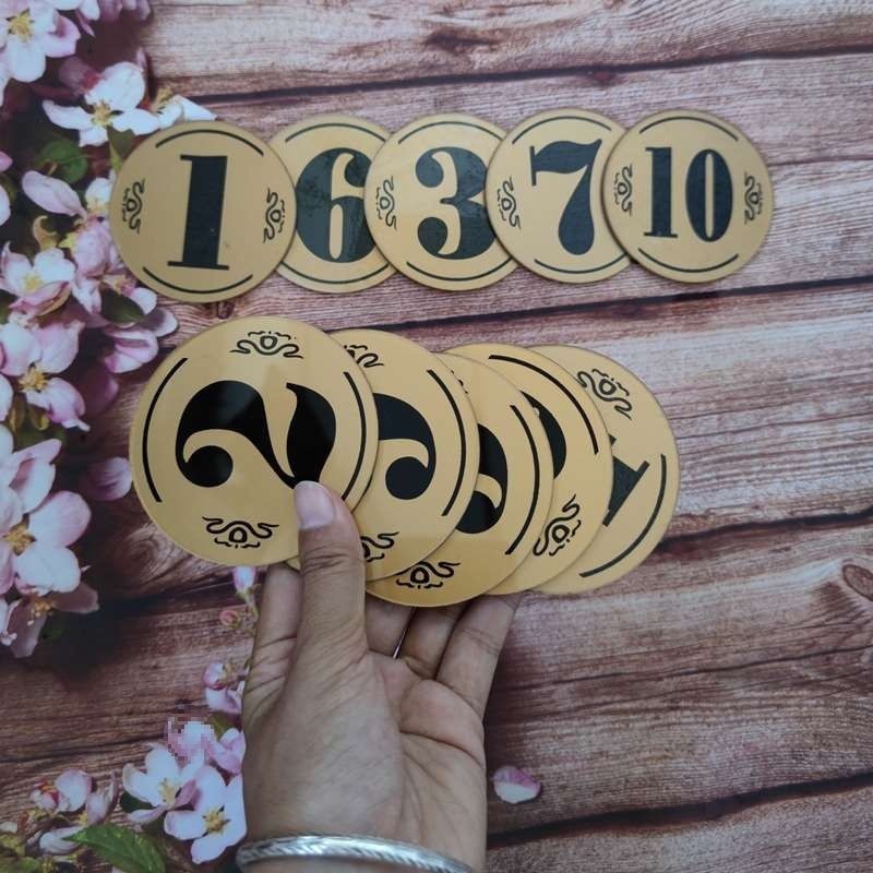 个性数字编号贴桌号牌创意网红桌子号码牌餐厅餐桌防水桌号牌