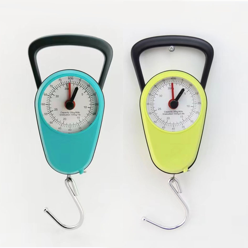 Sınır ötesi Amazon bahar çantası ölçekli çanta seyahat siyah çanta ölçeği 35kg mekanik tartı balıkçı vinç ölçeği