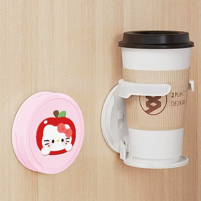 Car cup holder/beverage holder, Living Room Folding Cup Holder Cute - pink-apple-kt