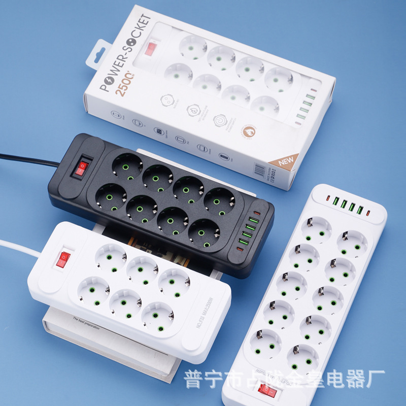 Exportación de comercio exterior USB-C estándar europeo estándar europeo enchufe de línea de conector de doble redondo