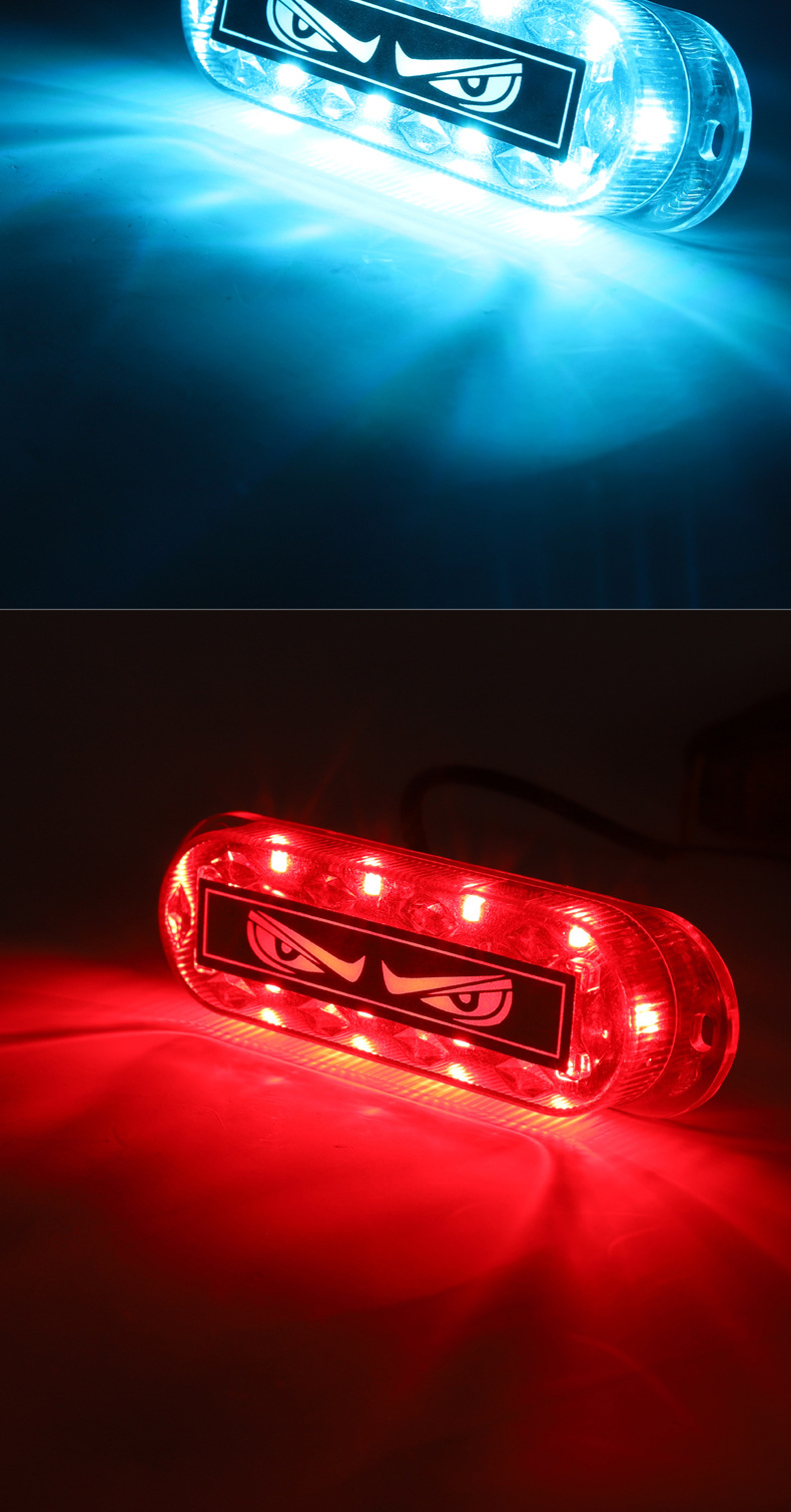Truck Grille Side Marker Light Motorcycle Strobe LED Clearance Tail Light