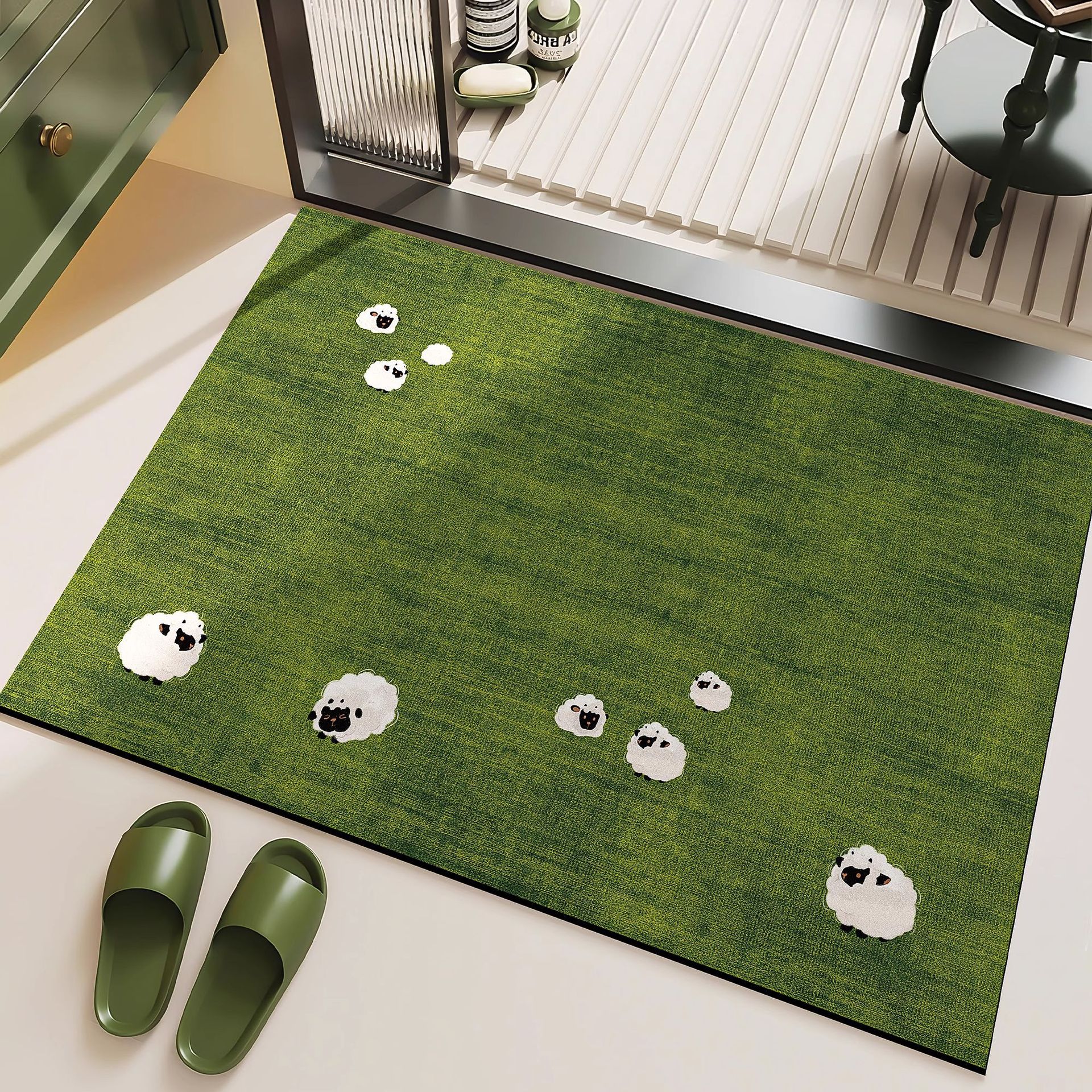 Alfombrilla absorbente de baño Alfombrilla para el hogar del baño Alfombrilla antideslizante de secado rápido del inodoro del barro de diatomeas animal de dibujos animados