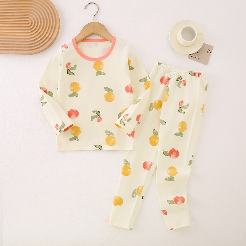 Ropa interior de lycra primavera y otoño nuevo 95 Algodón puro sin hueso Ropa de otoño para niños pantalones largos tocando fondo pijamas para niños traje de desgaste para el hogar