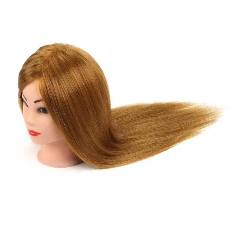 Simulación de comercio exterior, molde para el cabello, ejercicio de peluquería, permanente, trenzado, corte de cabello, peinado, peinado, peinado de muñeca, enseñanza de la cabeza, maquillaje