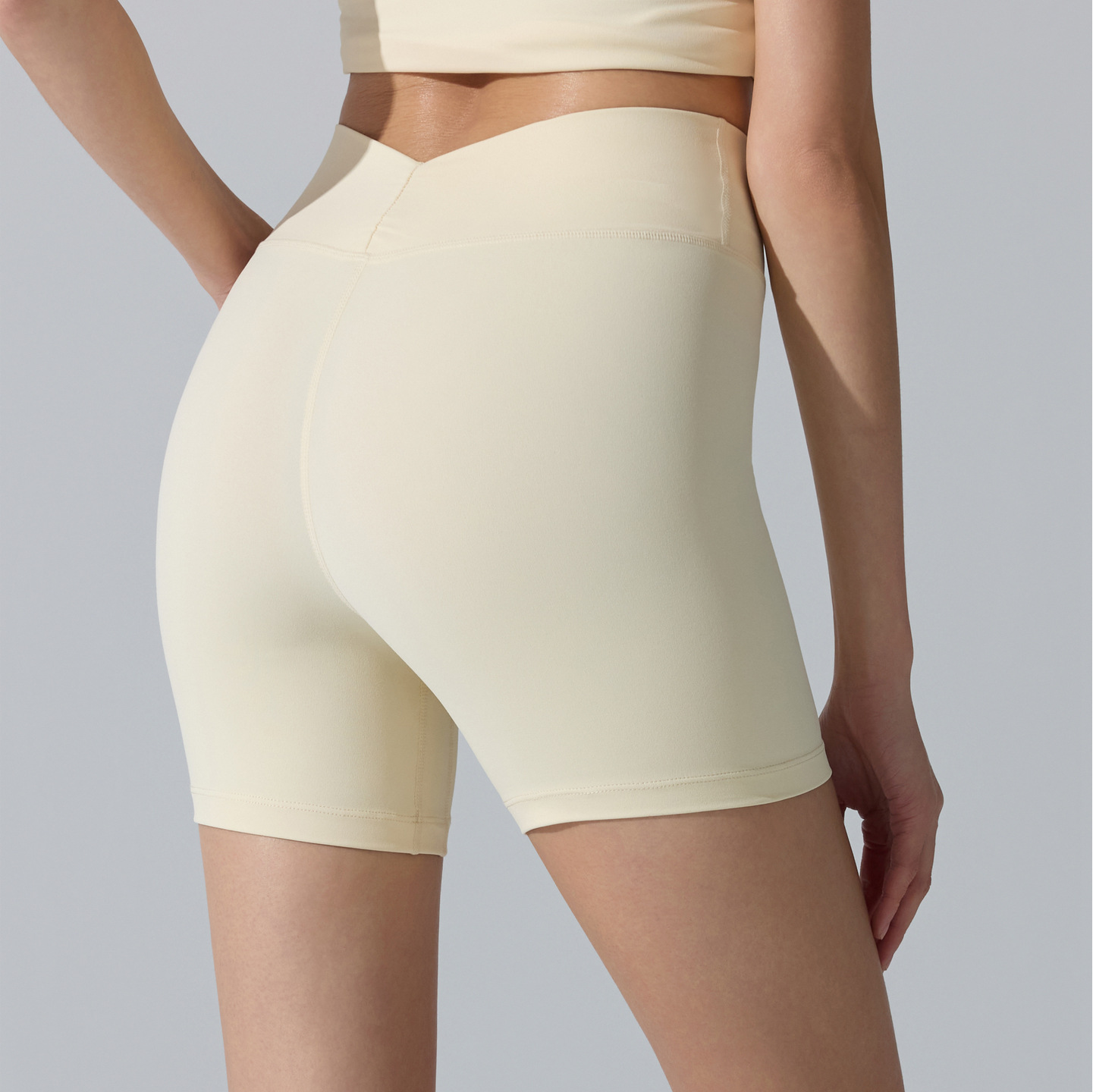 Europa y los Estados Unidos de cintura alta de plástico pantalon de calzada abdominal elevación de cadera rápida pantalones cortos de secado apretados para correr pantalones de bicicleta de fitness