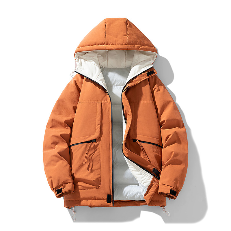 Tendance coréenne 2024 Vêtements en coton à capuche multicolores, chauds, épais, loisirs, vitalité, jeunesse, pour la chaleur_voghion.com