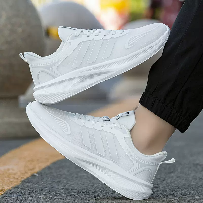 运动鞋情侣休闲鞋网面透气冷粘百搭中学生跑步鞋舒适男鞋透气轻便