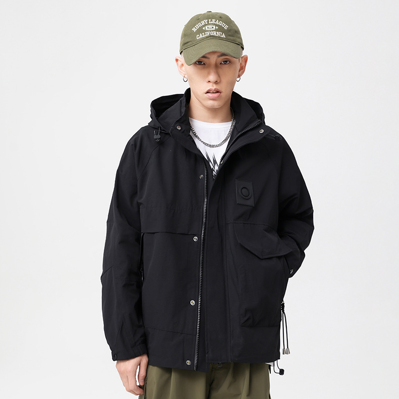 Nuovo cappotto casual da uomo con cappuccio, ampio e alla moda, marchio American Stormtrooper, primavera e autunno_voghion.com