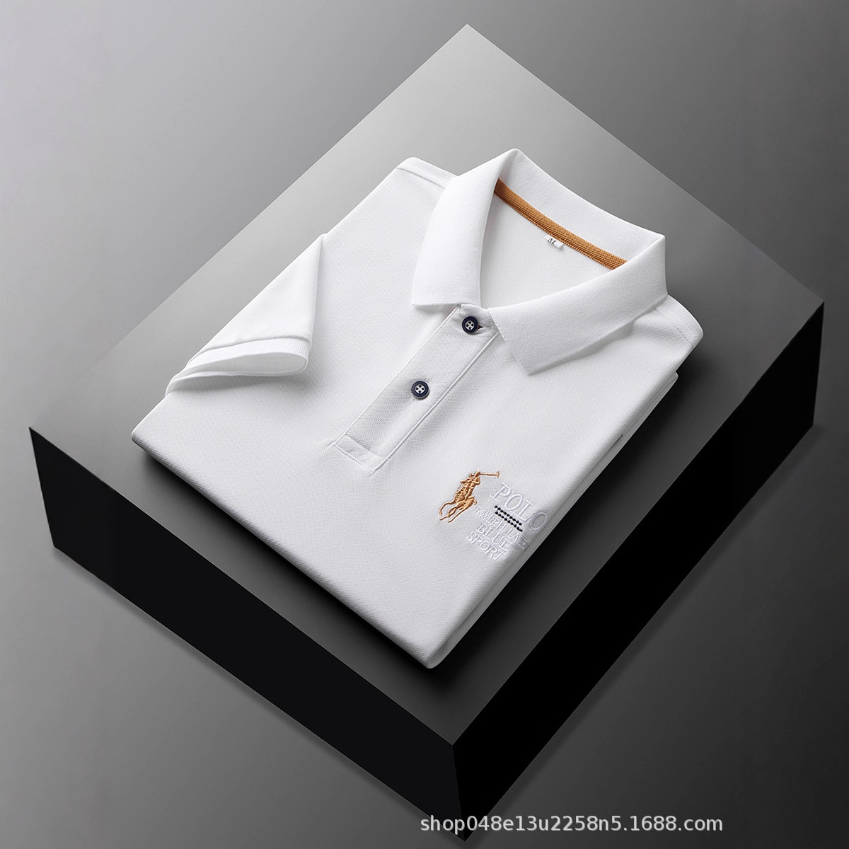 Summer Short-Sleeved Polo Shirt Men's Casual Fashion Korean Style Trendyy Lapel Embroidered Men's Tops for Young and Middle-Aged Short T-Shirts