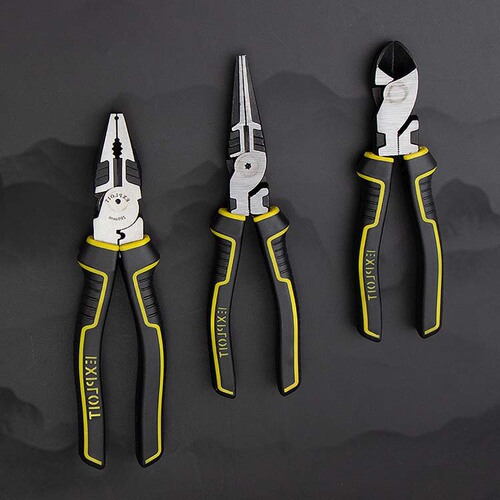 Industrial-grade multi-purpose electric wrench with 8-inch special steel pointed and beveled pliers