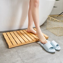 防滑地垫浴室楠竹加高淋浴隔水脚踏卫生间防水木地板北欧浴室踏板