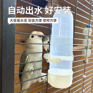 Parrot Bird Cage Hanging Food Box Automatic Feeder Water Dispenser Water Feeder Bird Food Jar Water Bottle