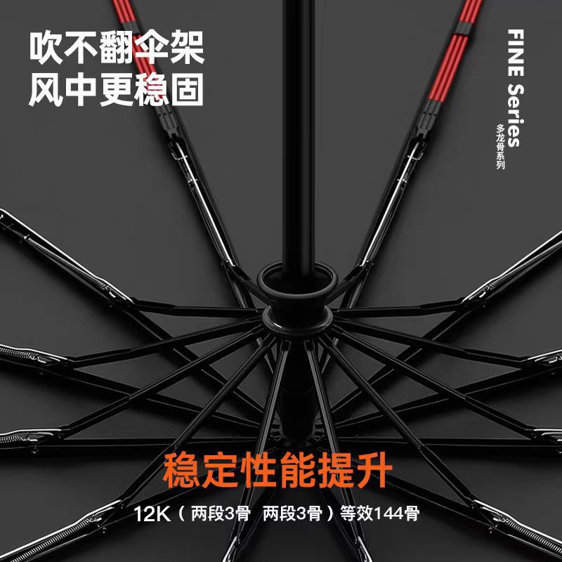 新款全自动雨伞加大加厚加固晴雨两用男士折叠女防晒紫外线太阳伞