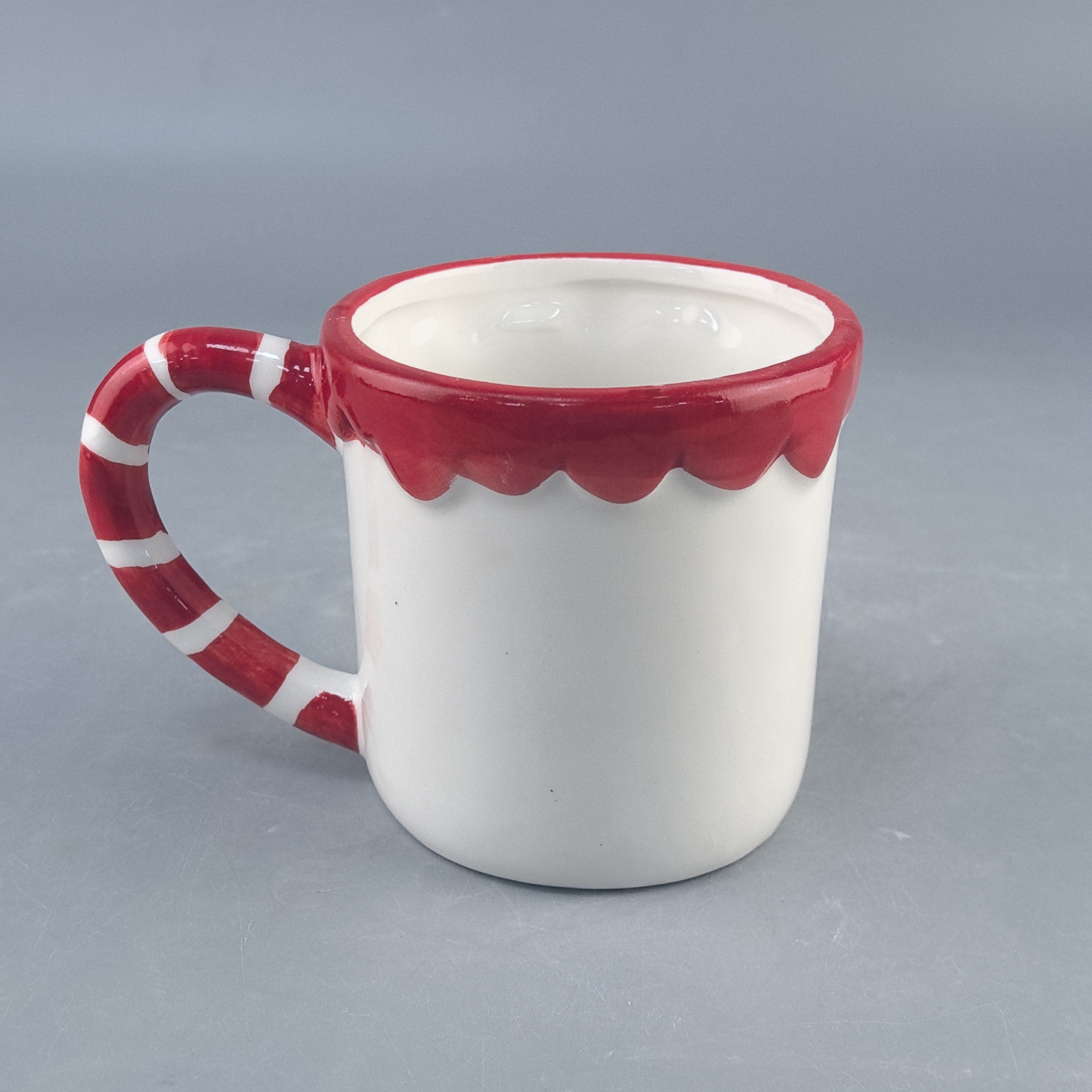 Navidad linda taza de hombre de pan de jengibre en relieve taza de cerámica pintada a mano taza de agua de pareja taza de café de alto valor leche