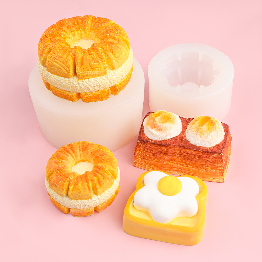 Tostada de huevo escalfado Melaleuca helado amasar molde de silicona bolsa de piña iy molde de yeso de aromaterapia adornos decorativos