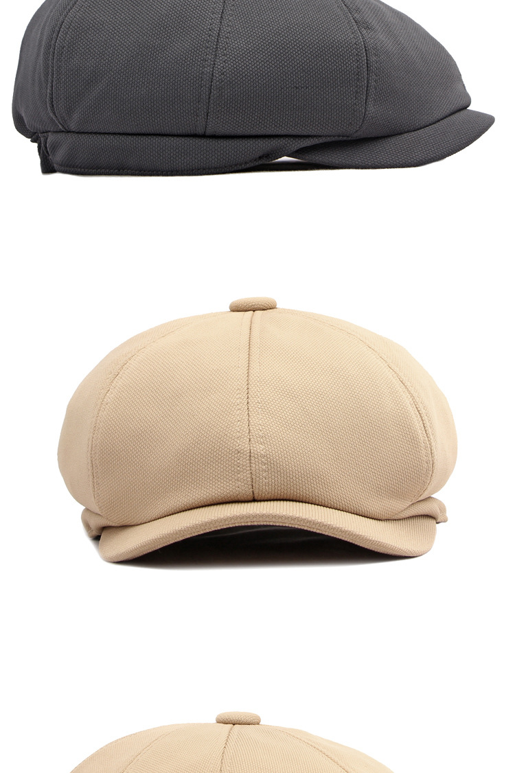 Gorro unisex para exteriores de primavera/verano, gorro octagonal de moda retro para hombre, gorro informal, gorro sencillo para vendedor de periódicos para mujer_voghion.com