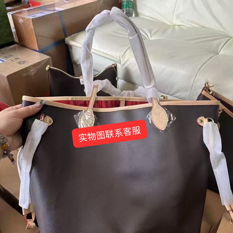 High-End Classic Neverfull Monogram Tote Bag, Single Shoulder Handbag, Large Capacity for Women
