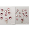 Three dimensional crystal for manicure heart shaped heart-shaped, nail decoration, decorations, with gem