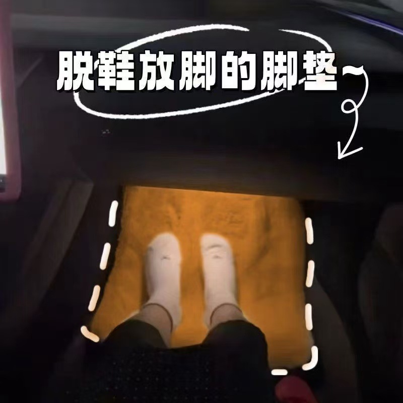 Exclusive Co-Driver Foot Mat for Girlfriend, Plush Foot Mat, Winter Warm Plush Thickened Foot Mat