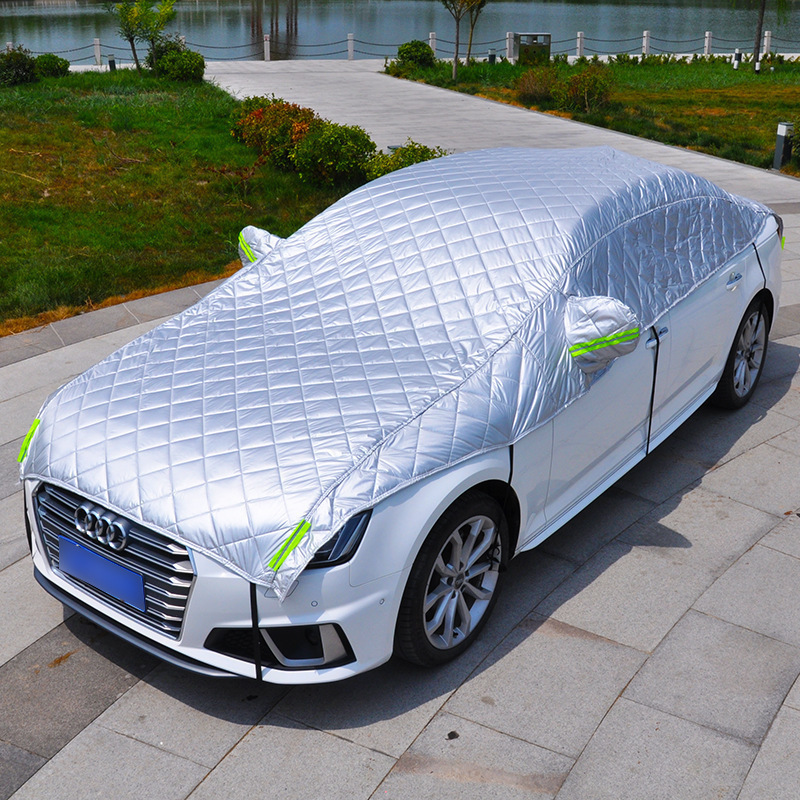Car snow shield, snow cover, anti-snow and anti-frost cover, front windshield snow shield, sunshade, thickened magnetic half cover, car cover