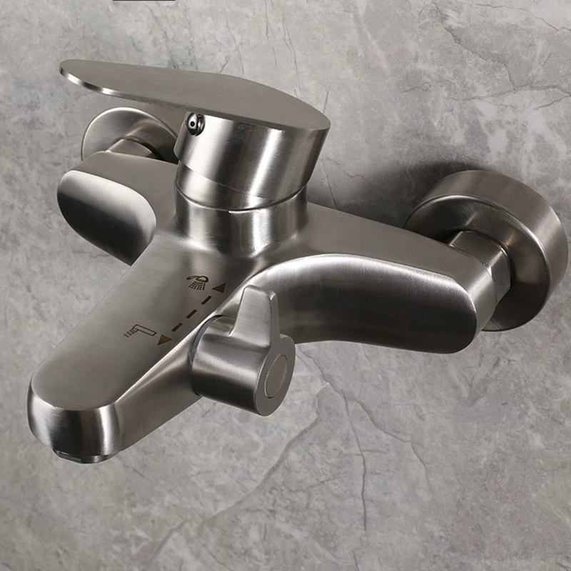 304 Stainless Steel Shower Large Consolidated Bath Show Entering the Wall -type Bathroom Sanlian Water Large Mixed Water Mixed Valve