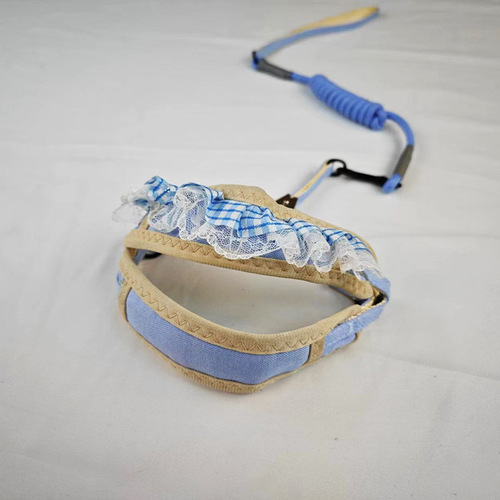 Pet open chest leash set dog lace rope small dog walking leash