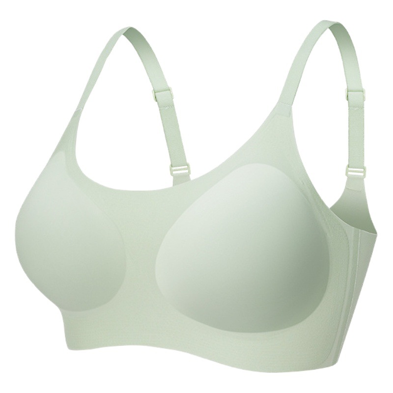 Nube de ropa interior sin costuras de las mujeres de mama inalámbrico de contracción de pecho grande pequeña taza fija deportes no-tamaño correa sujetador