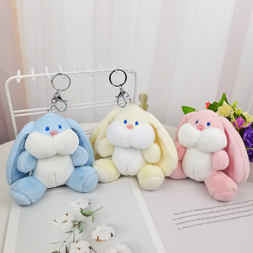 Cute Internet Celebrity Ins Dudu Rabbit Keychain Plush Doll Doll Girl Bag Pendant Catching Machine Doll Gift