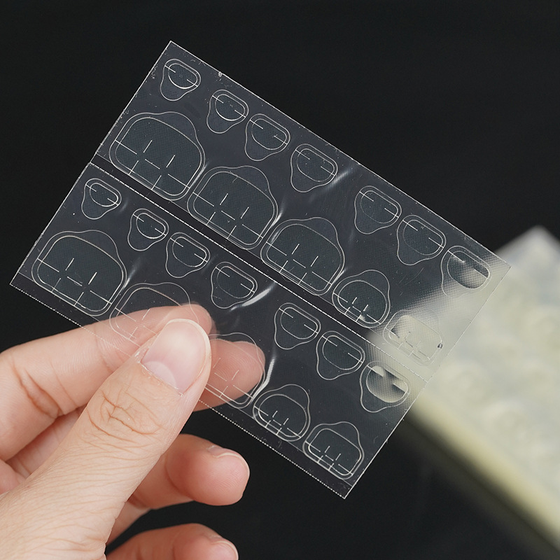 厂家直销新款果冻胶超薄超粘不伤甲双面指甲胶贴防水牢固脚甲专用