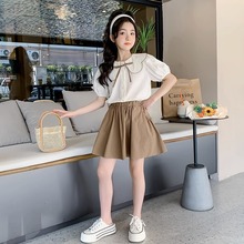 女童夏装2025新款网红洋气裙子儿童女孩夏天裤裙女大童连衣裙套装