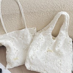 5751 刺繍レース夏優しい妖精ショルダーバッグ牧歌的なスタイル大容量通勤トートバッグベストバッグ