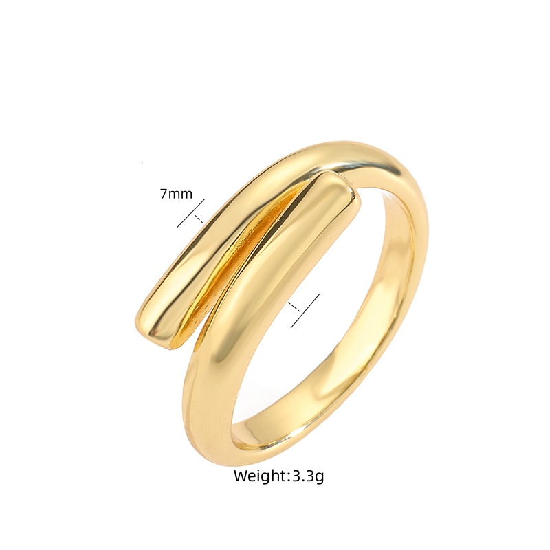 4g Weight Open Rings Classification Adjustable Ring Size 1 Piece Quantity Daily Occasion Copper Material Geometric, Solid Color, Knot Pattern Women's Gender Retro Style Copper Geometric Solid Color Knot Open Rings 3