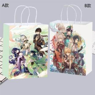 Original God two-dimensional cartoon paper bag Ghost Blade comic show gift bag hand-made cartoon Kraft paper bag handbag