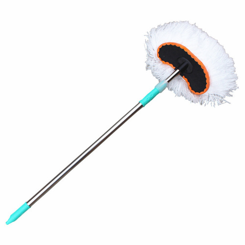 Car wash mop, car wash brush, soft bristle long handle, telescopic dust collector, milk silk mop car brush tool