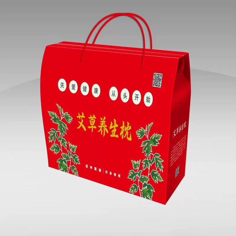 礼盒装礼品枕驱蚊艾草枕头亚麻连体两用颈椎枕艾草养生颈枕护颈枕